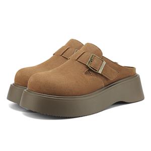 Женские сандалии с закрытым носком, тихие, устойчивые к истиранию и нескользящие, устойчивые к запахам FOXER, Camel