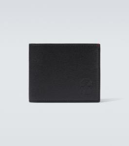 Кожаный кошелек бифолд Brunello Cucinelli, черный