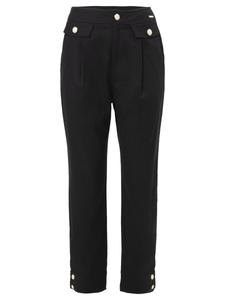 Зауженные брюки со складками спереди Influencer, черный