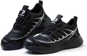 Дышащие ботинки для безопасности работы, легкая обувь для страхования труда, стальные кроссовки, устойчивые к разбиванию и проколам, обувь для защиты от приключений на природе Hancha, черный