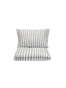 Постельное белье из 100% хлопкового джерси - всесезонное постельное белье в полосато-сером цвете COFI 1453, 155 x 220 см