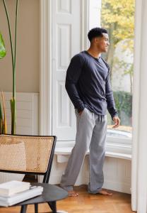 Пижамные брюки Phil & Co. Berlin LONG, Striped Gray/Grey