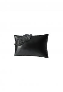 Чёрный набор наволочка + маска для сна Ailoria (60x40)