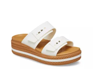 Сандалии Crocs Brooklyn Woven Low Wedge Sandal - женские, меловые
