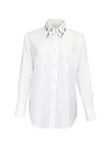 Декорированная рубашка Fabiana Filippi, белый