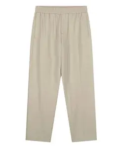Узкие эластичные брюки светло-зеленого цвета Olaf Hussein, бежевый