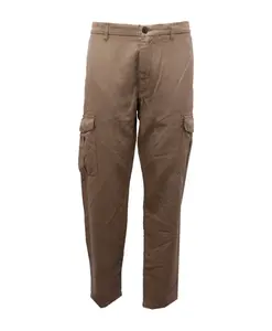 Брюки-Карго из хлопка и льна Eleventy, коричневый