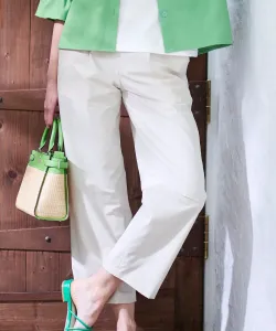 Водоотталкивающие широкие брюки из смесовой хлопчатобумажной ткани Studio Picone, цвет Beige(019)