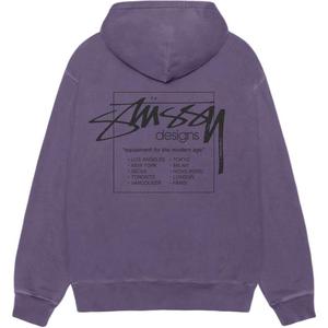 Худи Modern Age пигментного окрашивания Stussy, фиолетовый