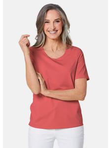 GOLDNER Короткий размер: Футболка. Футболка в хорошем состоянии, из ткани, сохраняющей форму, кораллового цвета