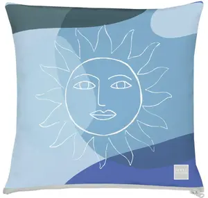 АПЕЛЬТ декоративная подушка "3980", чехол с наполнителем, 1 шт APELT 48х48 см, синий