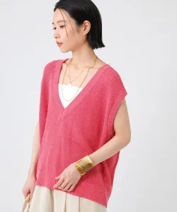 Жилет из смешанного бумажного тесла Babylone, цвет Pink 20