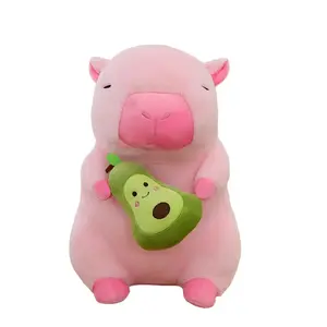 Плюшевая игрушка капибара 30см/40см/50см высота DAKUTU, розовый
