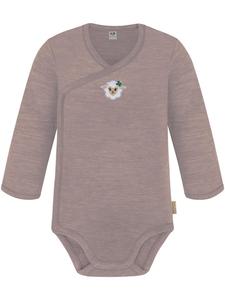 Normani Outdoor Sports Детский боди-шарф из мериносовой шерсти с длинными рукавами "Kitaia" розового цвета