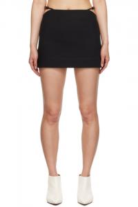 Бисерная мини-юбка Ganni, черный