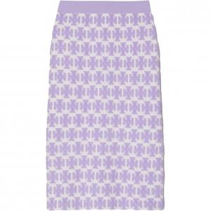 Женская длинная вязаная юбка FW25 Tory Burch, сиреневый
