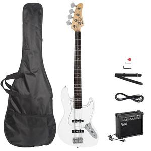Басс гитара Glarry White GJazz Electric Bass Guitar + 20W Amplifier