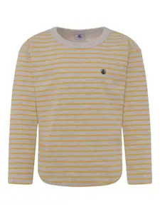 Полосатая футболка с длинным рукавом Petit Bateau, нейтральный