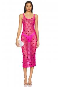 Вязаное крючком миди-платье Adelida More To Come, pink