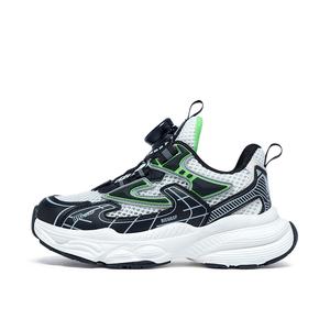 Низкие детские беговые кроссовки без подкладки сетчатые BIG WASP, черные двойная сетка