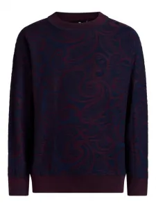Свитер с жаккардовым узором пейсли ETRO, синий