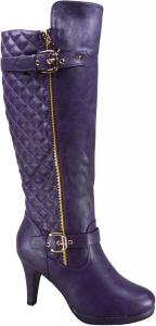 Женские высокие сапоги TZ Zone-6 на каблуке-стилет с круглым носком и платформой Toozon, Purple