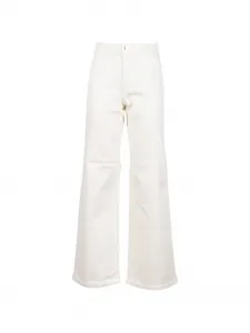 Джинсы с нашивкой-логотипом Marella, бежевый