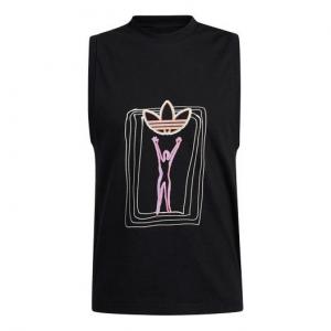 Жилет adidas originals Ptide Series Love Unites Tan Fluorescence Printing Sports Vest Couple Style Black