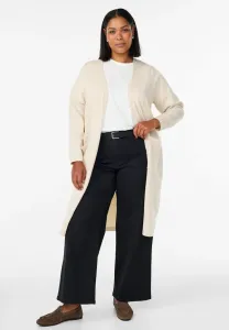 Flash - длинный кардиган с тапочкой Zizzi, Pearled Ivory