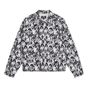 Куртка beach mob bing jacket 'black white' Stussy, черный