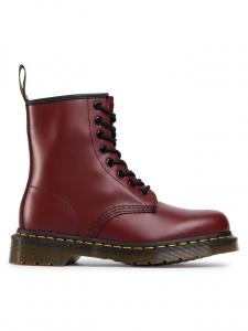Ботинки Dr. Martens 1460 Smooth на шнуровке, темно-красный