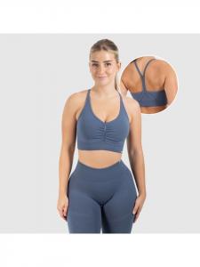 SMILODOX Спортивный бюстгальтер-комбинация синего цвета