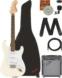 Fender Squier Affinity Stratocaster, Лорель - Олимпийский Белый с усилителем Frontman 10G