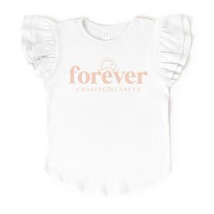 Футболка с рукавами-крылышками Forever chasing sunsets The Juniper Shop, White