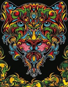 Бархатная раскраска, пантера Painting Velvet