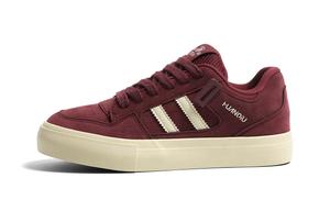 HUANQIU Скользоустойчивые амортизирующие кроссовки с износостойкими свойствами мужские низкие для скейтбординга бордовые [со скрытым каблуком], цвет Burgundy[Hidden Wedge]