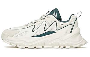 Горячие массивные кроссовки мужские низкие цвета слоновой кости/темно-зеленый мох Anta