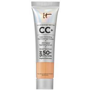 CC+ кремовая тональная основа с полным покрытием и коррекцией цвета, с SPF 50+ IT Cosmetics, 0.4 oz/12 mL, Neutral Tan