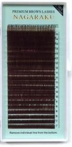 Линий Project Lashes, Nagaraku Premium Eyelashes Brown D 0.10 Mix 20