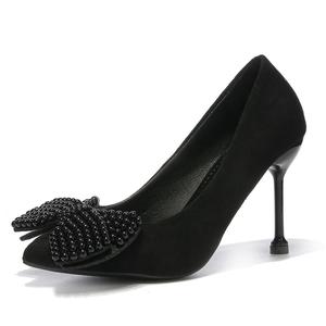 Medd Женские черные туфли на высоком каблуке