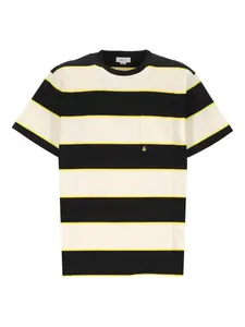 Футболка в полоску с карманом Alexander Mcqueen, черный