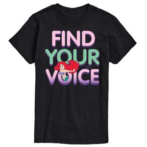 Футболка's The Little Mermaid Big & Tall Ariel с рисунком Disney, черный