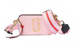 Snapshot Cow Leather Camera Bag, Shoulder Bag, Crossbody Bag Women's Pink MARC JACOBS, Set (Bag+Dust Bag)