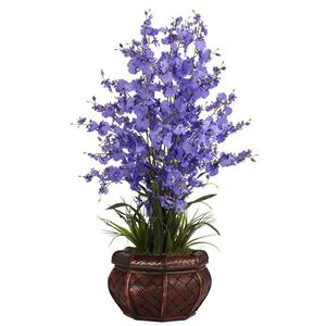 Почти натуральная цветочная композиция из шелка «Танцующая леди» Nearly Natural, фиолетовый