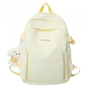 Deli Bear Нейлоновый рюкзак женский, Yellow Gift Box+Rabbit Pendant