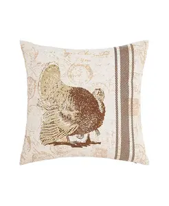 Декоративная подушка с рисунком индейки ко Дню благодарения, 18 x 18 дюймов C&F Home, beige/khaki