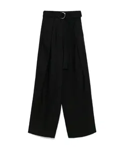 Широкие льняные брюки Джейн Max Mara, черный