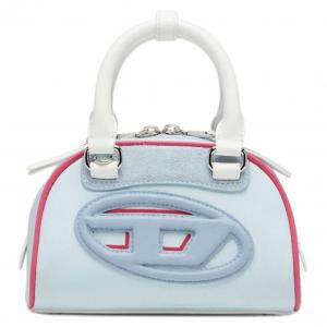 DIESEL Полиэстер боулинг-сумка, сумка через плечо, кроссбоди, мини-сумка женская светло-голубой