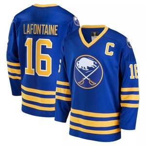 Мужская футболка Fanatics с логотипом Pat LaFontaine Royal Buffalo Sabers, отколовшаяся отставная футболка игрока пенсионера