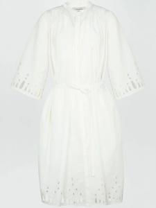 Платье миди с плиссировкой Yves Salomon, белый